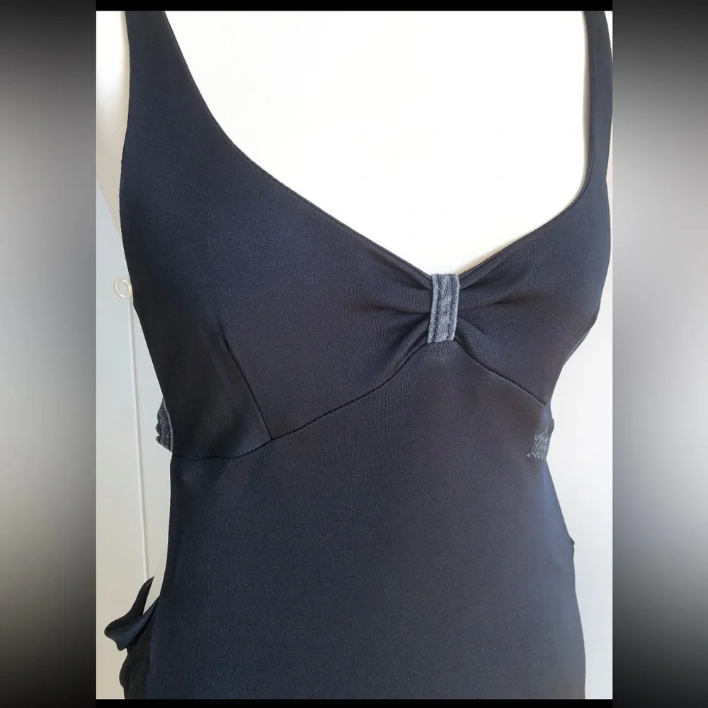 2000s miss sixty black butterfly mesh corset back/ black dress with open back - Picture 8 of 10
